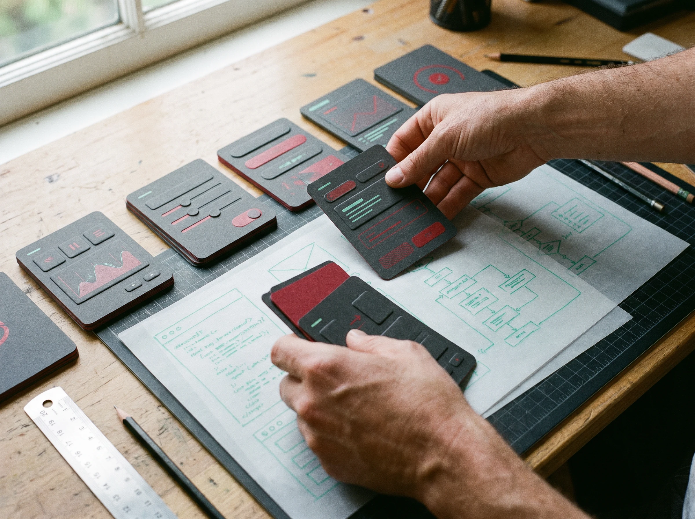 Architecture sketch and planning materials