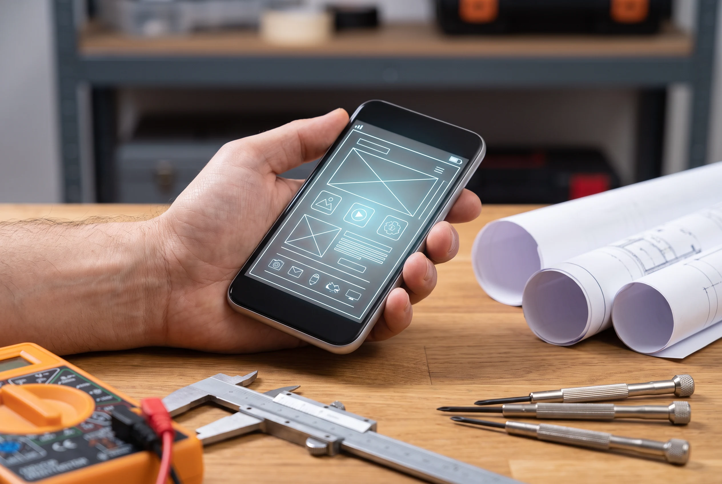 Team reviewing a product interface